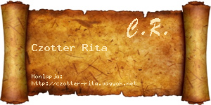 Czotter Rita névjegykártya